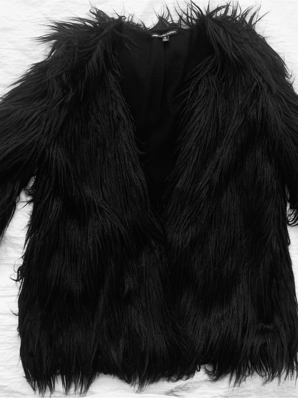 Urban Outfitters Black Faux Fur Teddy Jacket - Picture 3 of 5